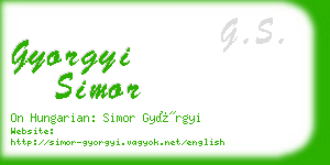 gyorgyi simor business card